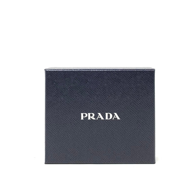 Prada Vitello Micro Grain Leather Black and Gray Card Holder Wallet – Queen  Bee of Beverly Hills