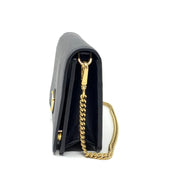 Prada Vitello Move Wallet on Chain Black Bag Consignment Shop Form Runway With Love