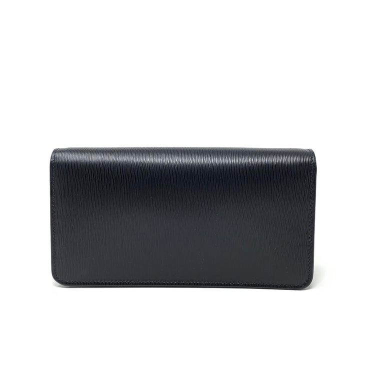 Prada Vitello Move Wallet on Chain Black Bag Consignment Shop Form Runway With Love