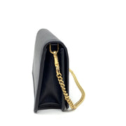 Prada Vitello Move Wallet on Chain Black Bag Consignment Shop Form Runway With Love