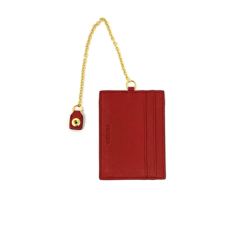 Prada Continental Flap Wallet Red Leather Gold Consignment Shop From Runway With Love