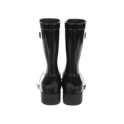 Prada Mid-Calf Rain Boots Black Designer Consignment From Runway With Love 