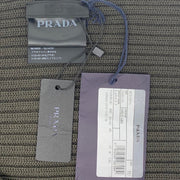 Prada military green wool ribbed scarf mens consignment shop from runway with love