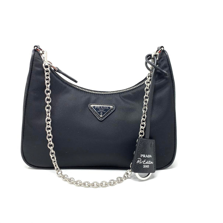 Prada Multiple Pochette Re-edition 2005 Black Nylon Crossbody Bag Consignment Shop From Runway With Love