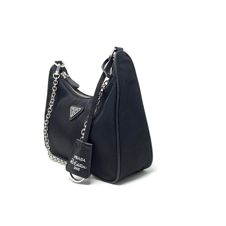 Prada Multiple Pochette Re-edition 2005 Black Nylon Crossbody Bag Consignment Shop From Runway With Love