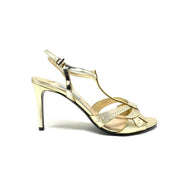 Prada Multiple Strap Sandals Gold Leather Consignment Shop From Runway With Love
