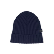 Prada Navy Blue Wool Hat Beanie Consignment Shop From Runway With Love