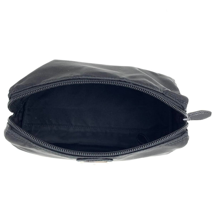 Prada Nylon Cosmetic Case Black Saffiano Consignment Shop From Runway With Love