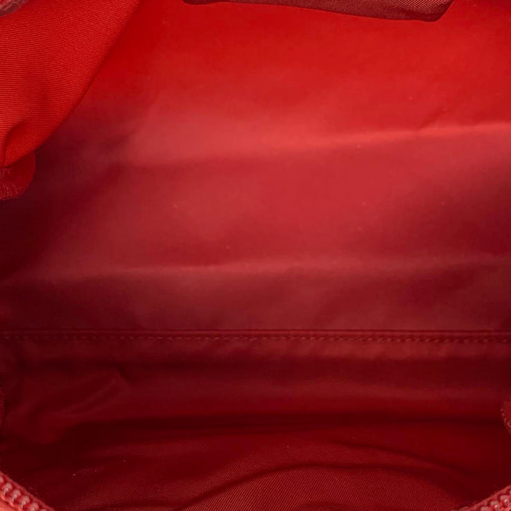 Prada Nylon Cosmetic Case Red Saffiano Consignment Shop From Runway With Love