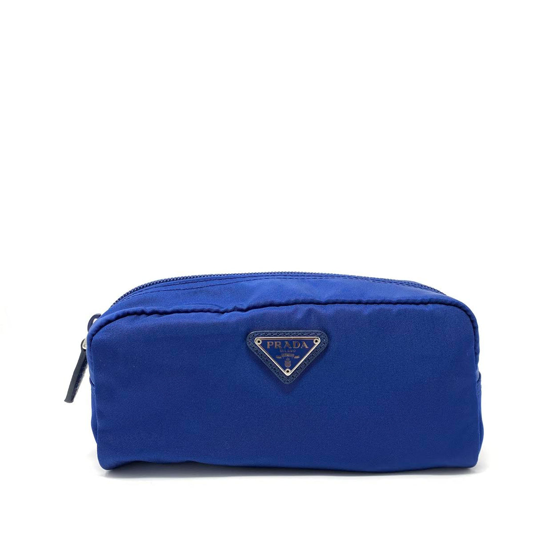 ポーチ Prada Blue Nylon Beauty Case Prada Blue Nylon Vela Cosmetic Pouch Prada | TLC
