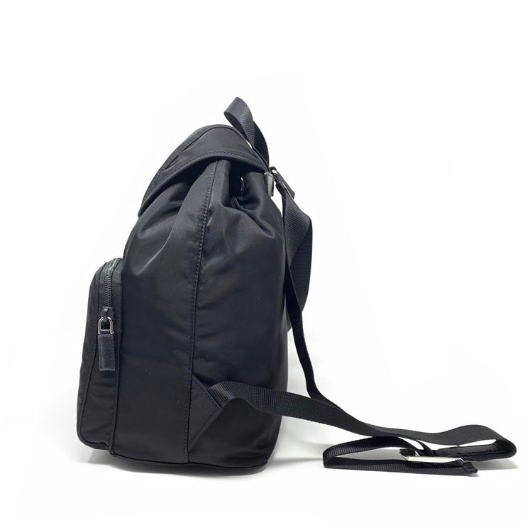 Prada Nylon Zaino Backpack Saffiano Trimmed Black Consignment Shop From Runway With Love