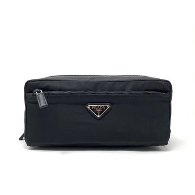 Prada Nylon Toiletry Bag Black Saffiano Consignment Shop From Runway With Love