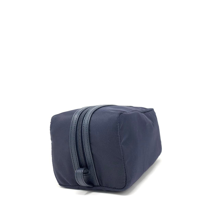 Prada Nylon Toiletry Bag in Navy Saffiano Consignment Shop From Runway With Love