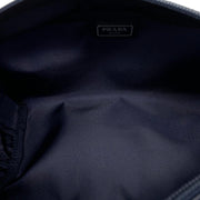 Prada Toiletry Bag Black Nylon & Saffiano Leather Top Handle Travel Po –  Celebrity Owned