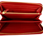 Prada Continental Wallet Red Leather Consignment Shop From Runway With Love