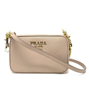 Prada Saffiano Camera Crossbody Beige Nude Gold Leather Consignment Shop From Runway With Love