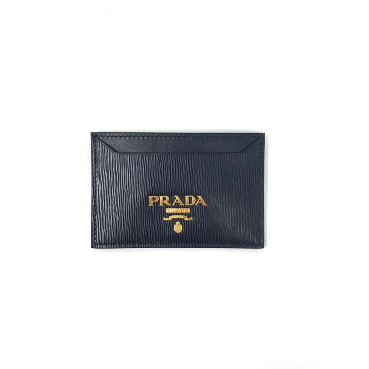 Prada Vitello Move Card Holder Black Nero Consignment Shop From Runway With Love