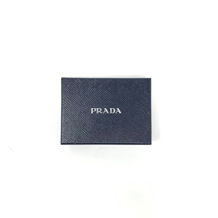 Prada Vitello Move Compact Wallet Black Gold Consignment Shop From Runway with love