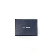 Prada Vitello Move Compact Wallet Black Gold Consignment Shop From Runway with love