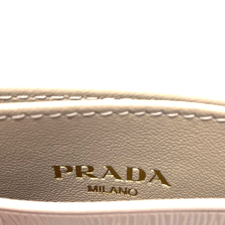 Prada Vitello Move Card Holder Beige Gold Cipria Consignment Shop From Runway With Love