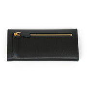 Prada Continental Flap Wallet black leather 
