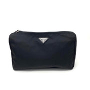 Prada Nylon Cosmetic Case In Black designer consignment From Runway With Love 