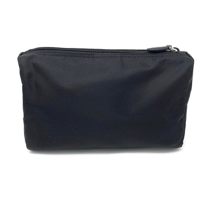 Prada Nylon Cosmetic Case In Black designer consignment From Runway With Love 