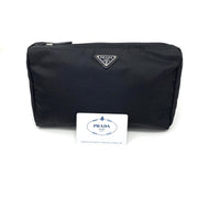 Prada Nylon Cosmetic Case In Black designer consignment From Runway With Love 