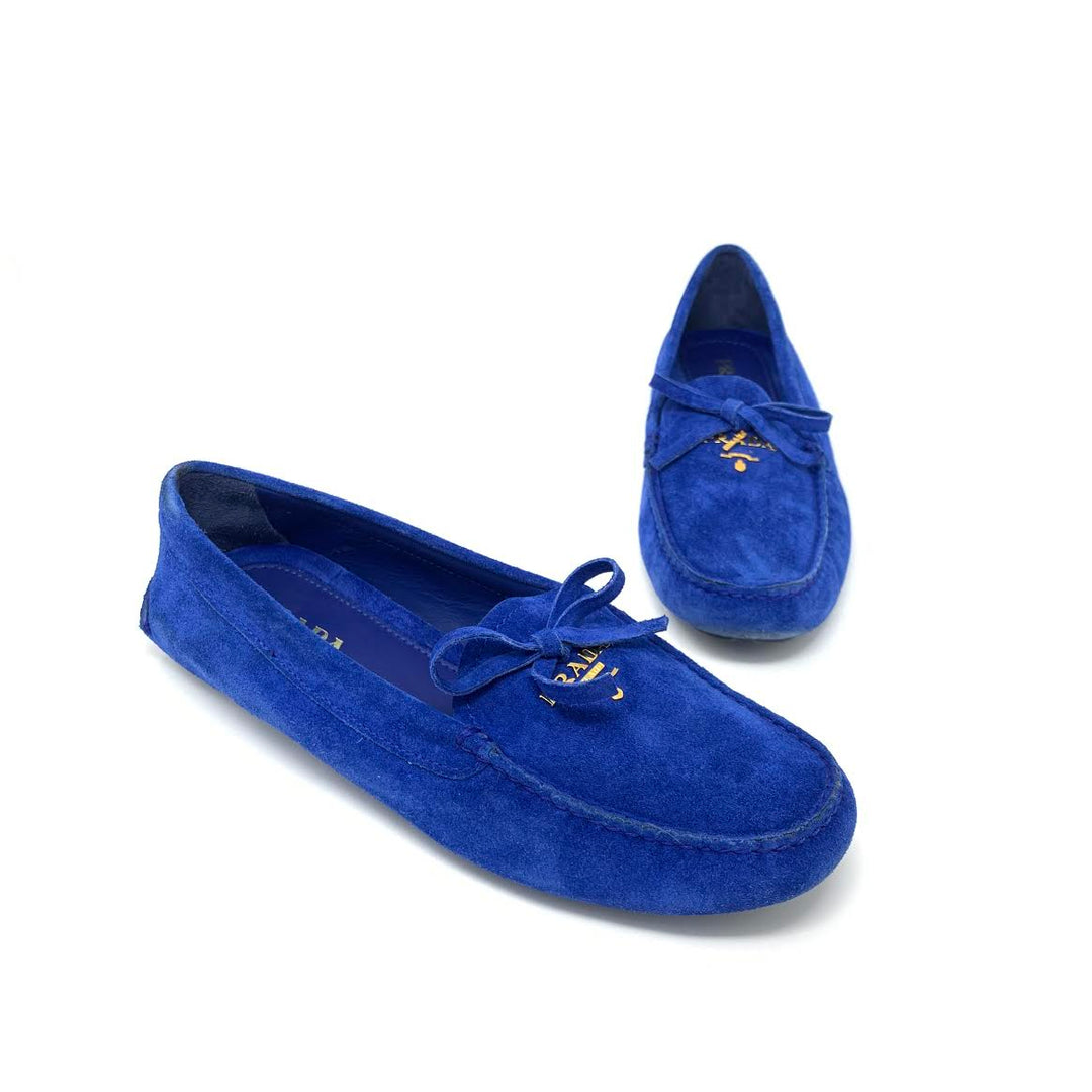 Prada Suede Driving Loafers - Size 37.5 display picture 3
