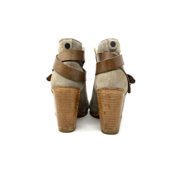 Rag & Bone Suede Ankle Boots Straps Brown Consignment Shop From Runway With Love