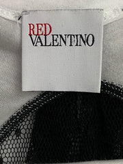 Red Valentino White T-Shirt Black Bow Consignment Shop From Runway With Love