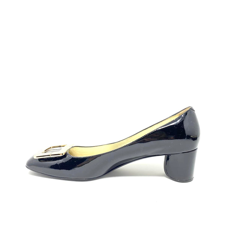 Roger Vivier Crystal Embellished Square-Toe Pumps Heels Black Consignment Shop From Runway With Love