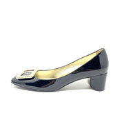 Roger Vivier Crystal Embellished Square-Toe Pumps Heels Black Consignment Shop From Runway With Love