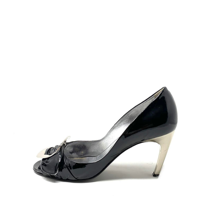 Roger Vivier Belle De Nuit Pumps Black Silver Consignment Shop From Runway With Love