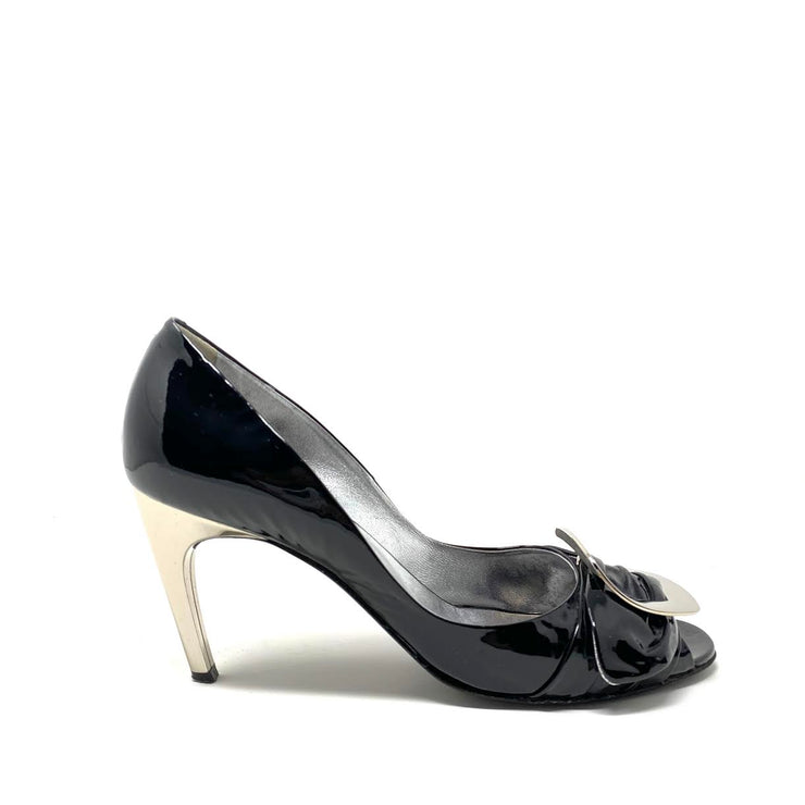 Roger Vivier Belle De Nuit Pumps Black Silver Consignment Shop From Runway With Love