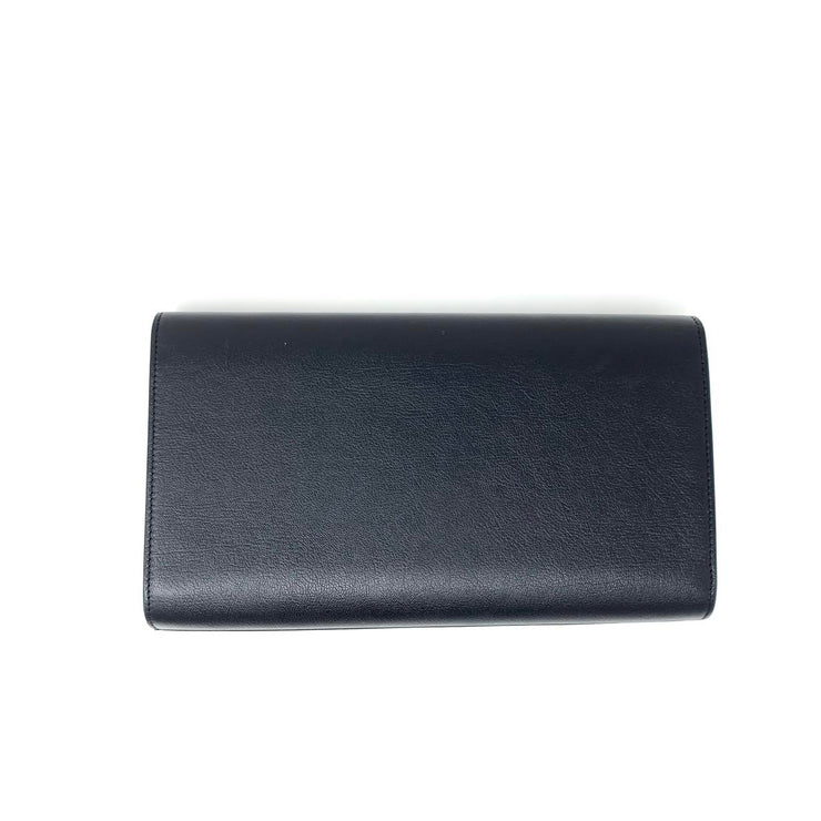 Saint Laurent Belle de Jour Clutch Black Leather Luxury Consignment Shop From Runway WIth Love