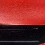 Saint Laurent Belle de Jour Clutch Red Leather Luxury Consignment Shop From Runway WIth Love