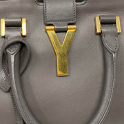 Saint Laurnet Small Classic Cabas Y Bag Gray Gold Consignment Shop From Runway With Love
