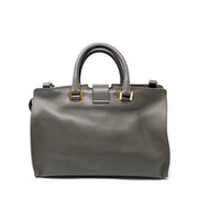 Saint Laurnet Small Classic Cabas Y Bag Gray Gold Consignment Shop From Runway With Love