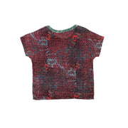 Red green See by Chloe silk t-shirt vintage design Consignment shop from runway with love