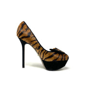 Sergio Rossi platform pumps ponyhair Leopard Consignment Shop From Runway With Love