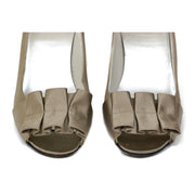 Stuart Weitzman Beige Satin Heels designer consignment From Runway With Love Cancer research Charity donation