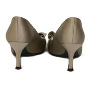 Stuart Weitzman Beige Satin Heels designer consignment From Runway With Love Cancer research Charity donation