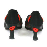Stuart Weitzman Black Heels with Lips designer consignment cancer research charity donation