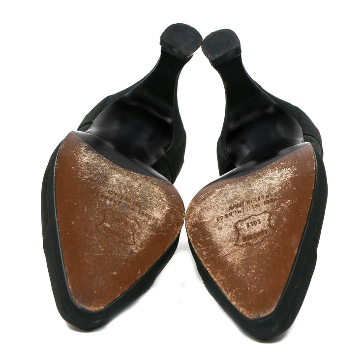 Stuart Weitzman Black Heels with Lips designer consignment cancer research charity donation