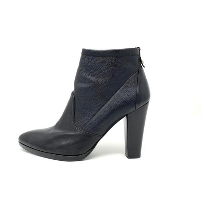 Stuart Weitzman Black Leather Ankle Boots Designer Consignment From Runway With Love