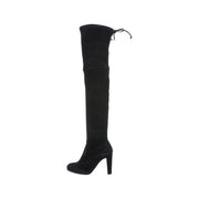 Stuart Weitzman Black Highland Suede Boots Designer Consignment From Runway With Love 