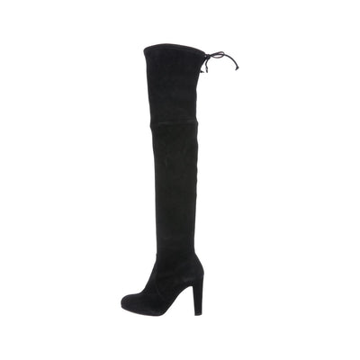 Stuart Weitzman Black Highland Suede Boots Designer Consignment From Runway With Love 