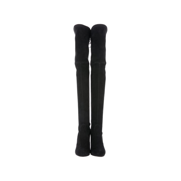 Stuart Weitzman Black Highland Suede Boots Designer Consignment From Runway With Love 
