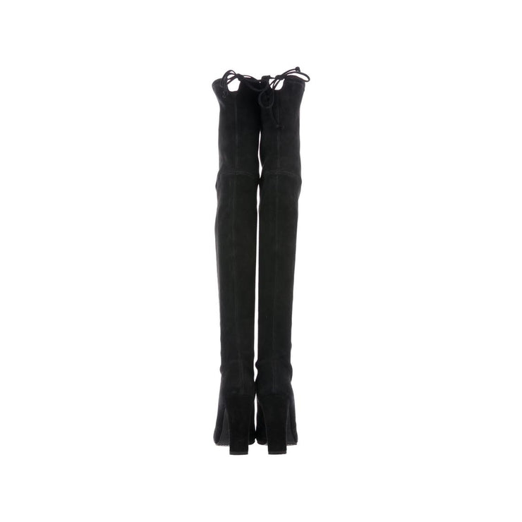 Stuart Weitzman Black Highland Suede Boots Designer Consignment From Runway With Love 